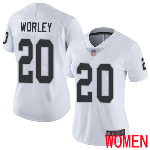 Oakland Raiders Limited White Women Daryl Worley Road Jersey NFL Football #20 Vapor Untouchable Jersey